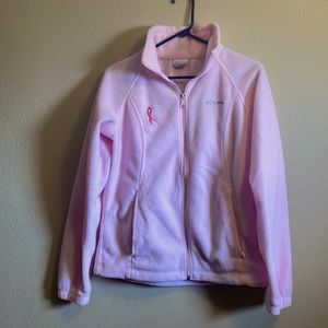 Columbia pink thicker fleece top ladies medium